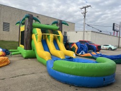 IMG 6263 1739583792 Island Party Dual Lane Bounce House with Slide - Wet/Dry