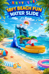 Beach Fun 18ft Water Slide Wet/Dry