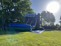 Bounce20House20Rental20keller20trop 1744600229 Tropical Wave Dual Lane Bounce House with Slide/Deep Pool -